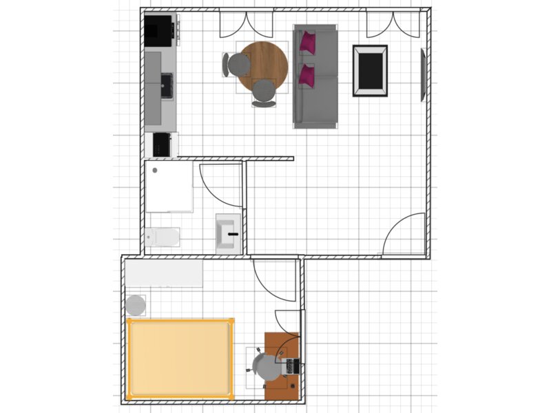 Plan du logement (non contractuel) — Logement 5 — T2 32 m²